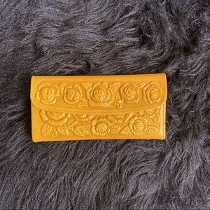 Leather Rose Wallet